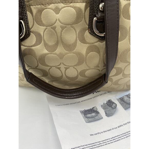 Coach F15510 Authenticated Ashley Signature Sateen Carryall Shoulder Bag - Picture 3 of 8